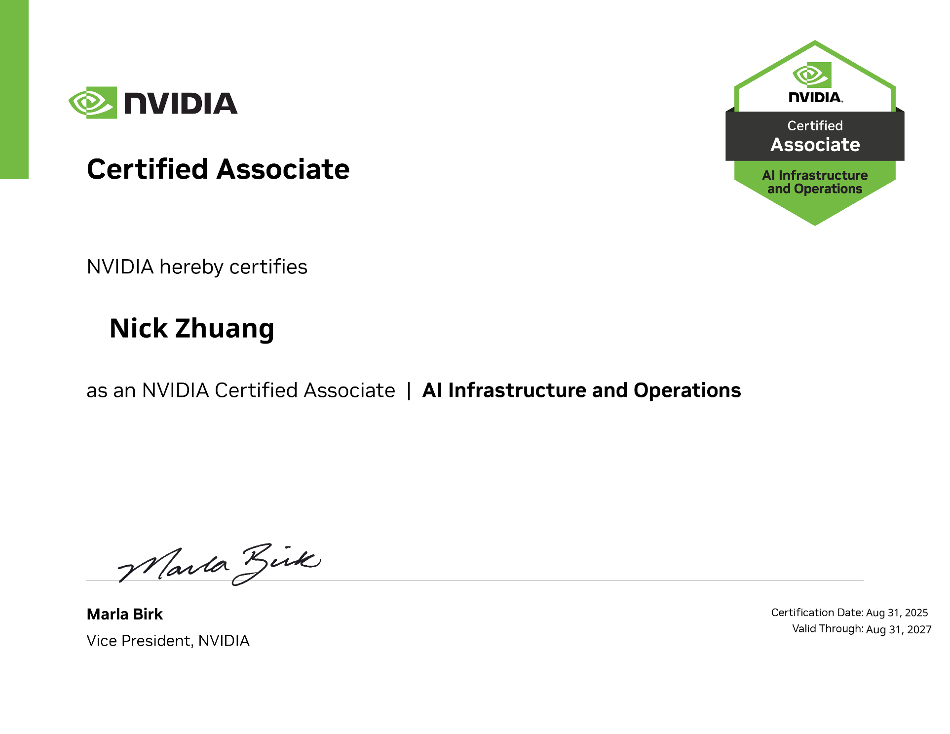 NVIDIA Certified Associate | AI Infrastructure and Operations